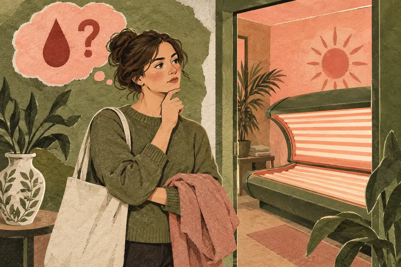 Иллюстрация к материалу «Можно ли женщине ходить в солярий при месячных?»